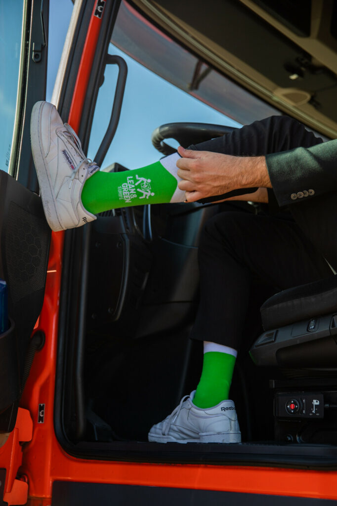 Lean green star op sokken